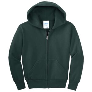 Port & Company® Core Fleece Full-Zip Hooded Sweatshirt - Youth