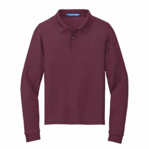 Port Authority® Silk Touch™ Long Sleeve Polo - Youth
